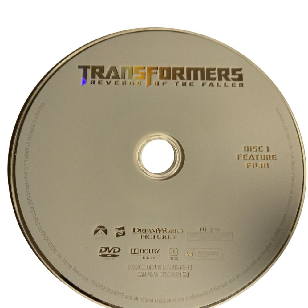 Transformers Revenge of the Fallen Disc 1 Feature Film DVD